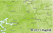 Physical 3D Map of Chusovskoy