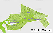 Physical 3D Map of Chusovskoy, single color outside