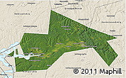 Satellite 3D Map of Chusovskoy, shaded relief outside