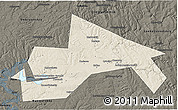 Shaded Relief 3D Map of Chusovskoy, darken