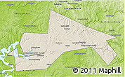 Shaded Relief 3D Map of Chusovskoy, physical outside