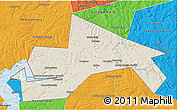 Shaded Relief 3D Map of Chusovskoy, political outside