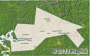 Shaded Relief 3D Map of Chusovskoy, satellite outside