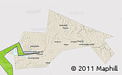 Shaded Relief 3D Map of Chusovskoy, single color outside