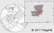 Blank Location Map of Chusovskoy, highlighted country, highlighted parent region
