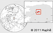 Blank Location Map of Chusovskoy, highlighted grandparent region