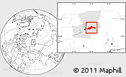 Blank Location Map of Chusovskoy, highlighted parent region