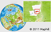 Physical Location Map of Chusovskoy, highlighted parent region