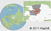 Savanna Style Location Map of Chusovskoy, highlighted parent region, highlighted grandparent region
