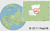 Savanna Style Location Map of Chusovskoy, highlighted parent region