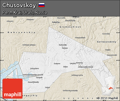 Classic Style Map of Chusovskoy