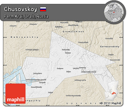 Classic Style Map of Chusovskoy