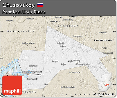 Classic Style Map of Chusovskoy