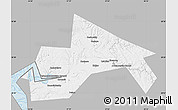 Gray Map of Chusovskoy, single color outside