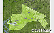 Physical Map of Chusovskoy, darken