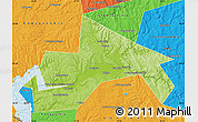 Physical Map of Chusovskoy, political outside