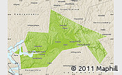 Physical Map of Chusovskoy, shaded relief outside