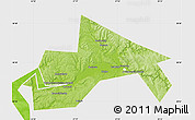 Physical Map of Chusovskoy, single color outside