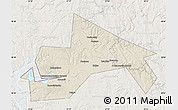 Shaded Relief Map of Chusovskoy, lighten