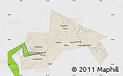 Shaded Relief Map of Chusovskoy, single color outside
