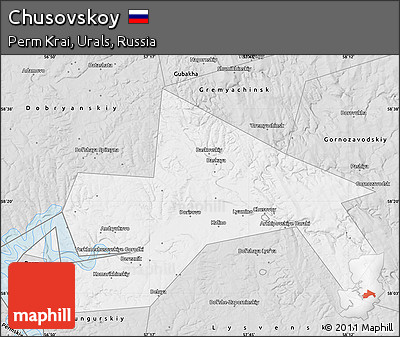 Silver Style Map of Chusovskoy
