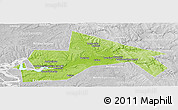 Physical Panoramic Map of Chusovskoy, lighten, desaturated