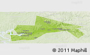 Physical Panoramic Map of Chusovskoy, lighten