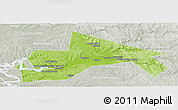 Physical Panoramic Map of Chusovskoy, lighten, semi-desaturated