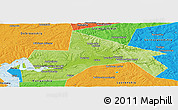 Physical Panoramic Map of Chusovskoy, political outside