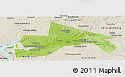 Physical Panoramic Map of Chusovskoy, shaded relief outside