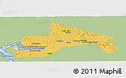 Savanna Style Panoramic Map of Chusovskoy, single color outside