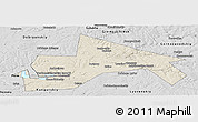 Shaded Relief Panoramic Map of Chusovskoy, desaturated