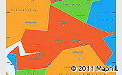 Political Simple Map of Chusovskoy