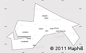 Silver Style Simple Map of Chusovskoy, cropped outside