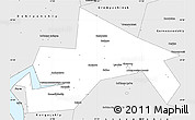 Silver Style Simple Map of Chusovskoy