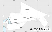 Silver Style Simple Map of Chusovskoy, single color outside