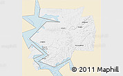 Classic Style 3D Map of Dobryanskiy, single color outside
