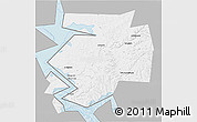 Gray 3D Map of Dobryanskiy, single color outside