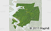 Satellite 3D Map of Dobryanskiy, lighten