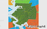 Satellite 3D Map of Dobryanskiy, political outside