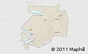Shaded Relief 3D Map of Dobryanskiy, cropped outside