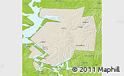 Shaded Relief 3D Map of Dobryanskiy, physical outside