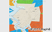 Shaded Relief 3D Map of Dobryanskiy, political outside