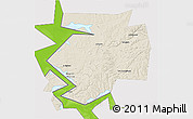 Shaded Relief 3D Map of Dobryanskiy, single color outside