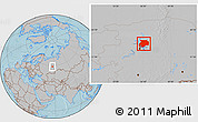 Gray Location Map of Dobryanskiy, hill shading