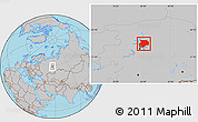 Gray Location Map of Dobryanskiy