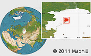 Satellite Location Map of Dobryanskiy, highlighted grandparent region