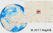 Shaded Relief Location Map of Dobryanskiy