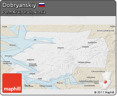Classic Style Panoramic Map of Dobryanskiy