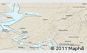 Shaded Relief Panoramic Map of Dobryanskiy